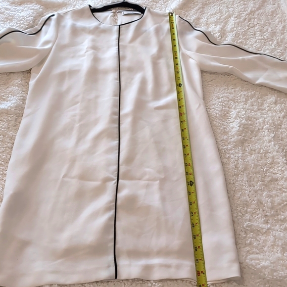 MANGO White dress with black trim in Women's size XS - Picture 5 of 6